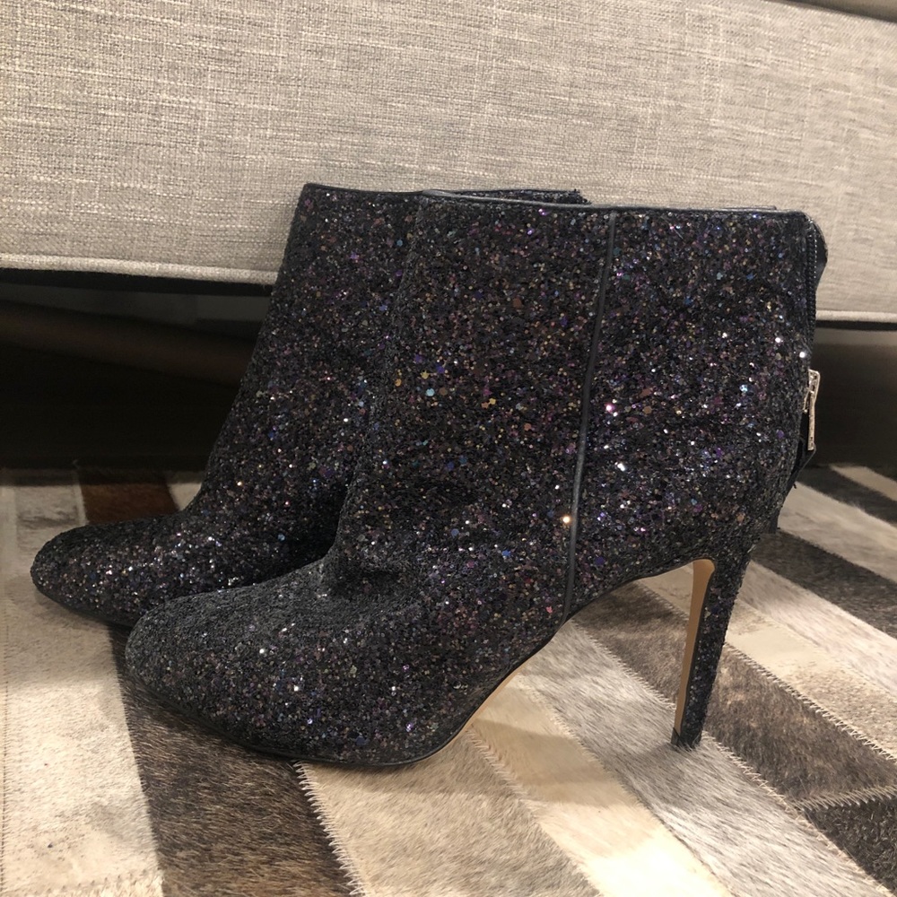 Sam Edelman Purple/Blue/Black Sparkle Booties